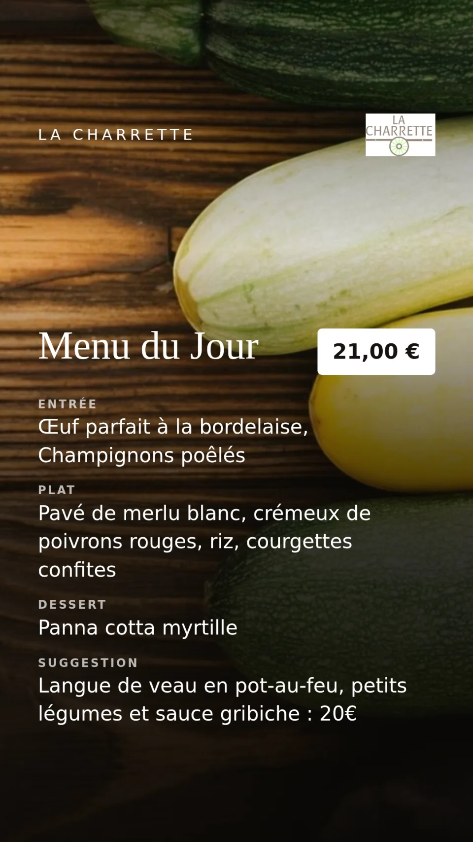 Menu du Jour